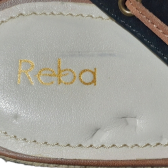 Reba Women's Admire Espadrille Wedge Sandals Canvas Leather Black Size 10M - Picture 5 of 5